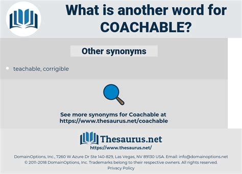 another word for coachable